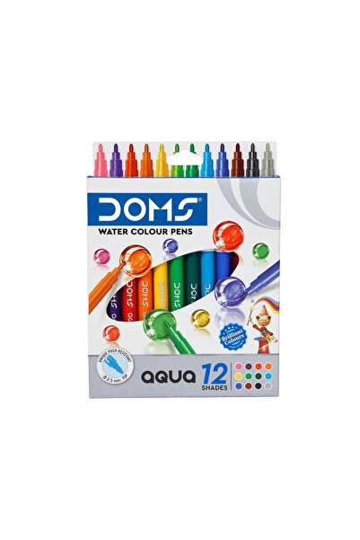 doms قلم ألوان مائية من aQUa 12 لونًا