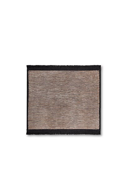 Bluenity Beige Grain Chenille Cotton - 60X100+50X60 Cm Anti-Slip