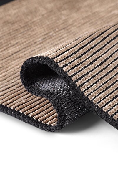 Bluenity Beige Grain Chenille Cotton - 60X100+50X60 Cm Anti-Slip