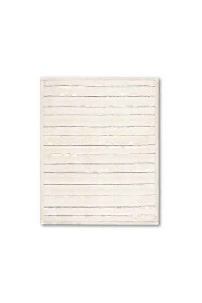 Bluenity Σετ πατάκια μπάνιου Lines Natural Cotton 2 τεμαχίων 60x100+50x60 cm - Εκρού