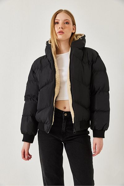 Bianco Lucci Women's Hooded Puffer Coat 2415 60451014