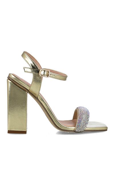 MENBUR WOMEN SHOES GOLD SANDAL, HIGH HEEL, WITHOUT PLATFORM