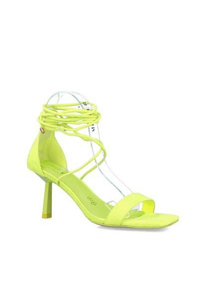 MENBUR WOMEN SHOES FLUORESCENT YELLOW SANDAL, HIGH HEEL, WITHOUT PLATFORM