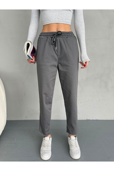 alanora Women's Woven Trousers - Elastic Waist Design
