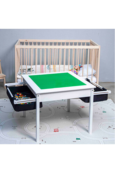 Kukka KWL160W Çok Amaçlı Çocuk Masası - Oyun, Çalışma ve Lego Alanı ( Beyaz)