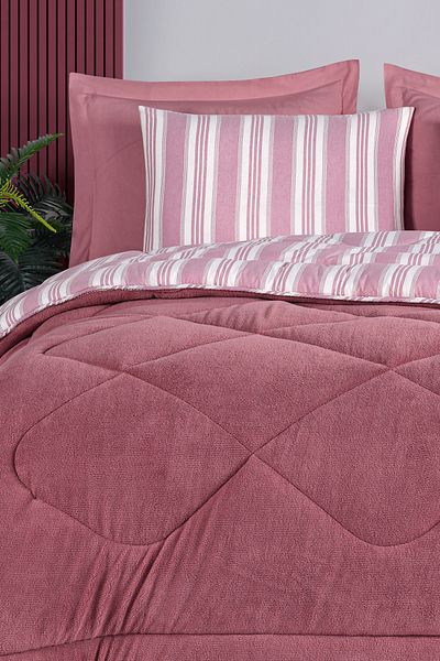 Eponj Home Claret Red Μονό Σετ ύπνου - Wellsoft Πάπλωμα Fluffy 3 Piece Soft Line