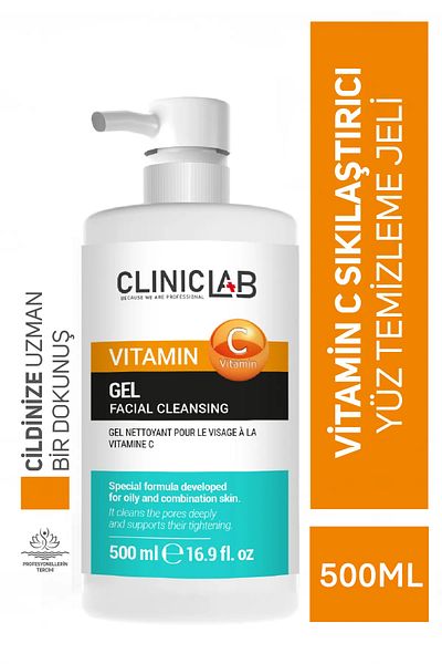 Cliniclab Brightening and Revitalizing Facial Cleansing Gel with Vitamin C 500 ml