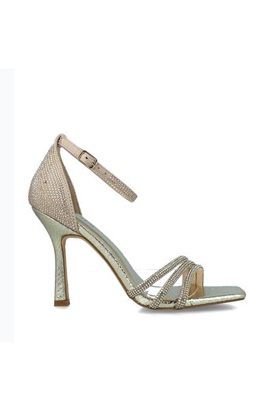 MENBUR WOMEN SHOES GOLD SANDAL, HIGH HEEL, WITHOUT PLATFORM