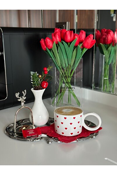 Onedekor Set of 2 Luxury Love Heart Red Cups