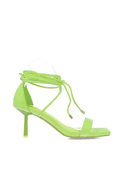 MENBUR WOMEN SHOES FLUORESCENT YELLOW SANDAL, HIGH HEEL, WITHOUT PLATFORM