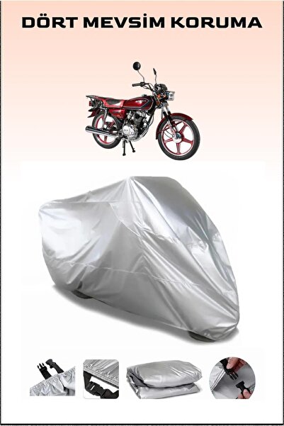 Breen Arora CG50 Gri Su Geçirmez Motosiklet Brandası  Uyumlu Arka Çanta Uyuml...