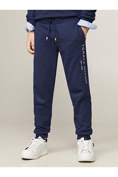 Tommy Hilfiger SAF PAMUKTAN ÜRETİLMİŞ UNISEX ESSENTIAL KOŞU PANTALONU ÇOCUK