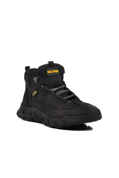 Bulldozer Μαύρα ανδρικά μποτάκια Nubuck