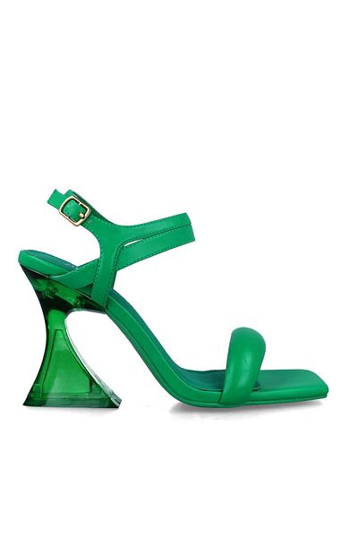MENBUR WOMEN SHOES EMERALD GREEN SANDAL, MID HEEL, WITHOUT PLATFORM