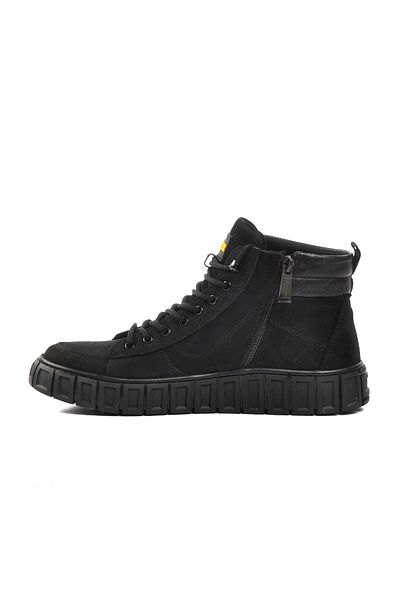 Bulldozer Μαύρα ανδρικά μποτάκια Nubuck