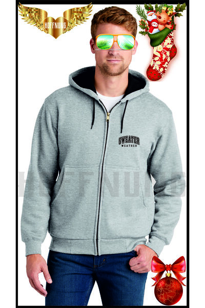 HOFFNUNG سترة صوفية بسحاب كبير الحجم