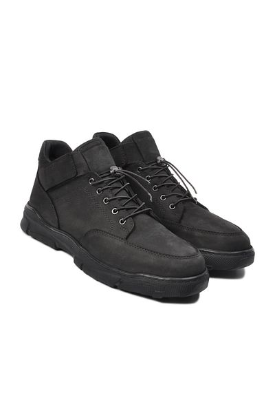 Bulldozer Μαύρα ανδρικά μποτάκια Nubuck