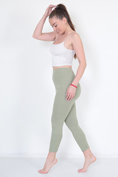 Isıl Termal |   Women's Nano Green Color Thermal Winter Leggings (Inner Raised Cotton)