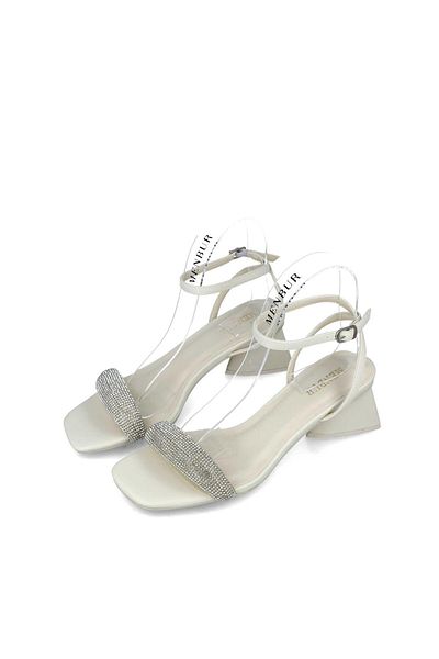 MENBUR WOMEN SHOES WHITE SANDAL, MID HEEL, WITHOUT PLATFORM