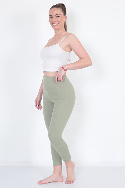 Isıl Termal |   Women's Nano Green Color Thermal Winter Leggings (Inner Raised Cotton)