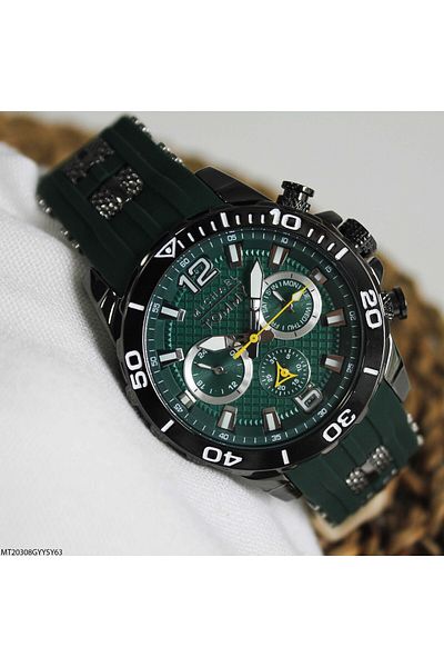 MICHAEL TOMMY Mt20308Gyysy63 Men's Watch with Silicone Band
