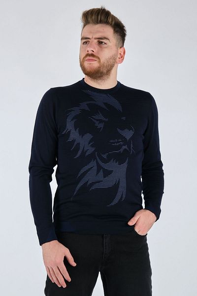 Ecer Men's Minimalist Long Sleeve Knitwear - Casual Style