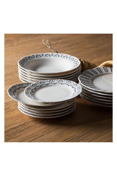 Mudo Concept Black Pearl 2-Piece Boat Plate Set