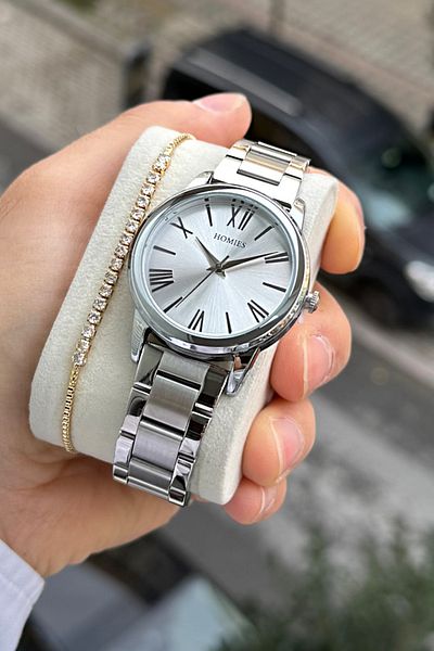 Homies Women's Wrist Watch and Bracelet Set with Waterproof Steel Band - Hm 197243 S01