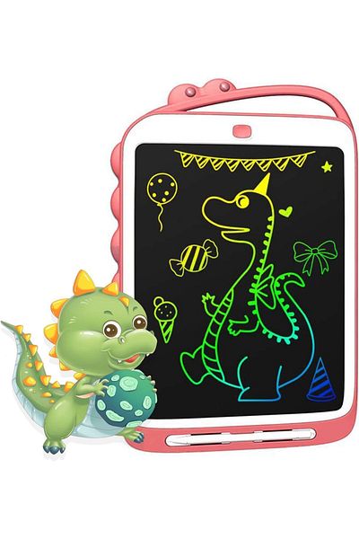 Yelajoy LCD Writing Tablet for Kids,12 In,Cartoon Dinosaur,Thickened ABS Material,Explosion-Proof Frame