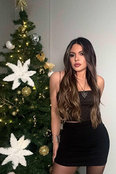 Sohotique By P Fusta neagră de bază mini tricotată din oțel