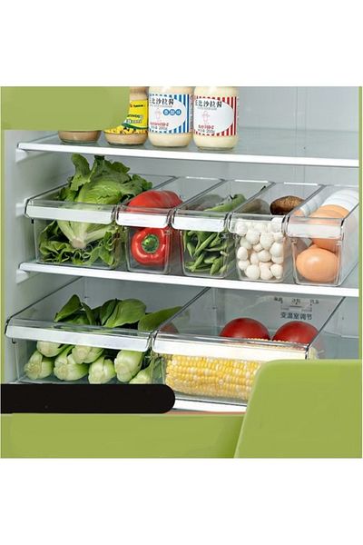 ALMUFARREJ 4 Pieces Refrigerator Drawer Storage Organizer Boxes