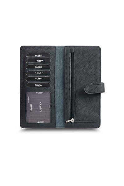 GUARD Matte Black Leather Phone Wallet with Card and Money Slot