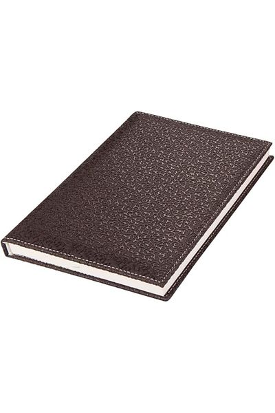 Orqinel Σημειωματάριο 2K 4811 - 14x20 cm ριγέ, 160 φύλλα από συνθετικό δέρμα, μοτίβο Hilton, καφέ
