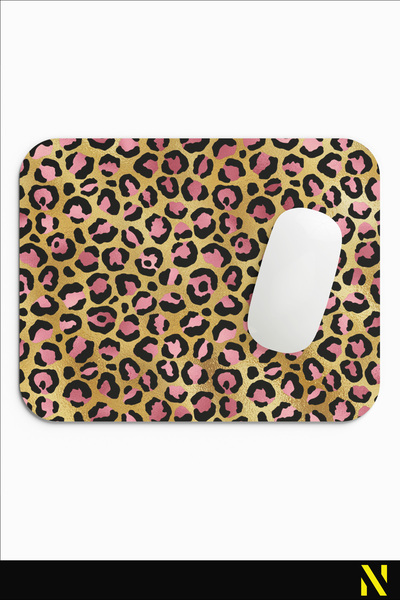 nilizma Πολύχρωμο εργονομικό ποντίκι με μοτίβο λεοπάρδαλης, αντιολισθητική βά...