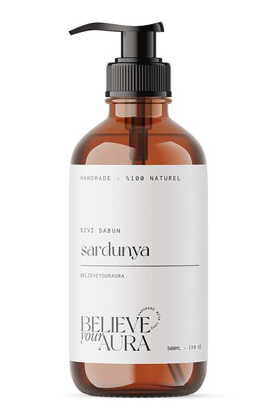 Believe Your Aura 100% Natural Geranium (Geranium) Oil Hand and Skin Liquid Soap - Vitamin E Aloe Vera Shea Butter - 500 ml