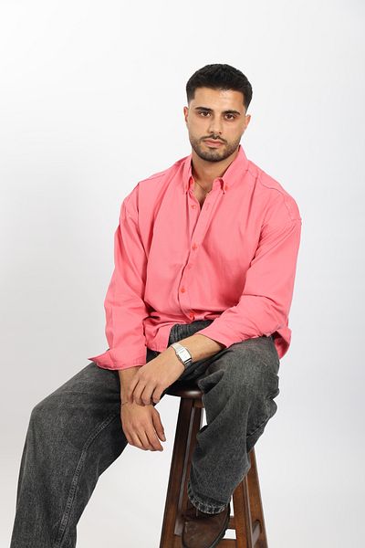 MCZ GİYİM Ανδρικό πουκάμισο Oversize Şamra Fabric
