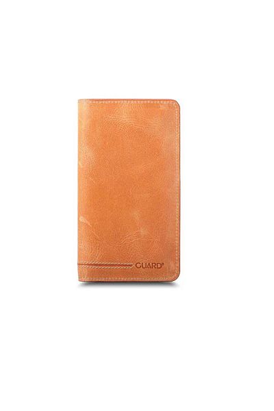 GUARD Antique Yellow Leather Unisex Wallet with Plus Phone Port