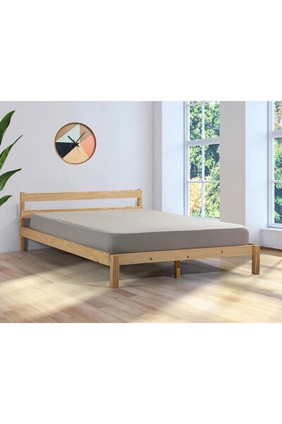 pinoxi Masif Ahşap Karyola Doğal Ahşap NATURAL RENK