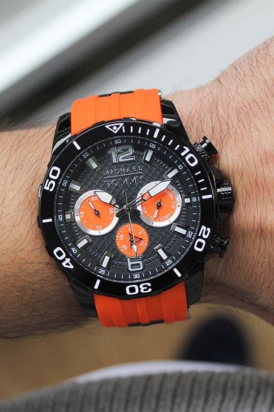 MICHAEL TOMMY Mt20308Gtrsy63 Men's Watch with Silicone Band