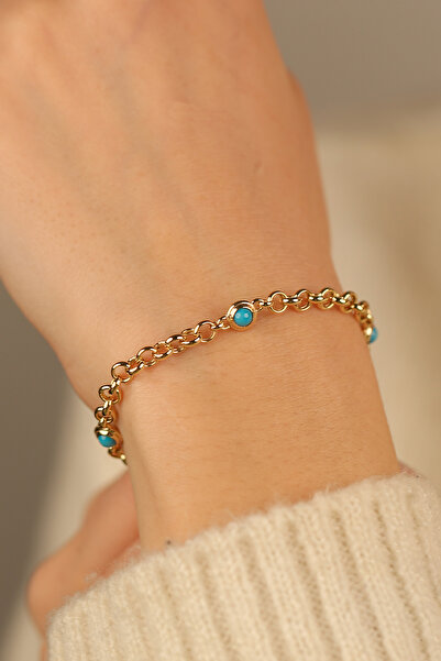 Çgk Çiğdem Gürel Kuyumculuk Boncuklu Altın Bileklik