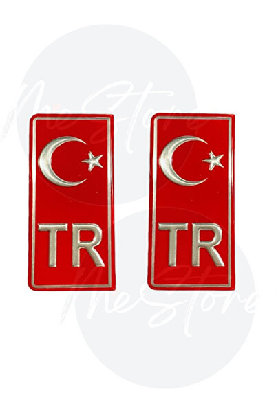 mes store 2-Piece Turkey Plate Adhesive - TR Plate Sticker