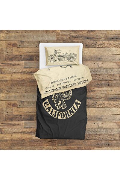 The Lucid Lab Sons of Anarchy & Harleyy Davidson Model 28B Vintage Çift Taraflı Nevresim Takımı - 200 cm x 220 cm