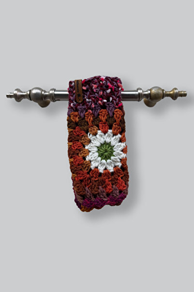 Clandestino Рукодільні кольорові рукавички без пальців Фіолетові - Помаранчеві