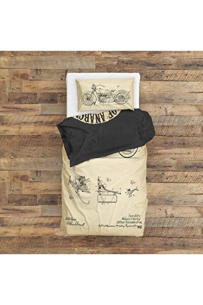 The Lucid Lab Sons of Anarchy & Harleyy Davidson Model 28B Vintage Çift Taraflı Nevresim Takımı - 200 cm x 220 cm