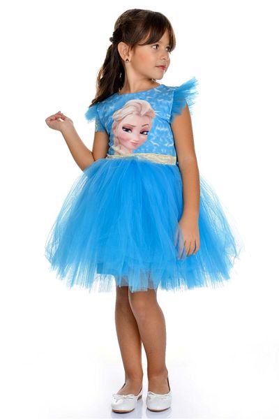 Mnk Baby&Kids Blue Girl's Party Dress - M00674