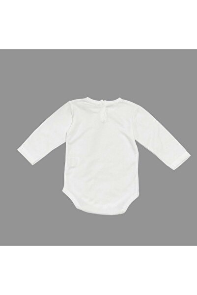 Mnk Baby&Kids Minnak King Baby Body - Bodysuit with Snap Fasteners, Printed Badi Ecru