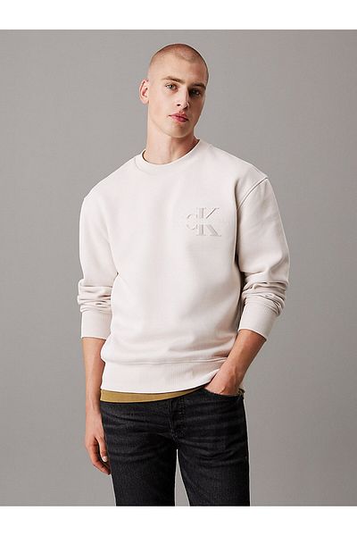 White calvin klein sweatshirt mens cheap