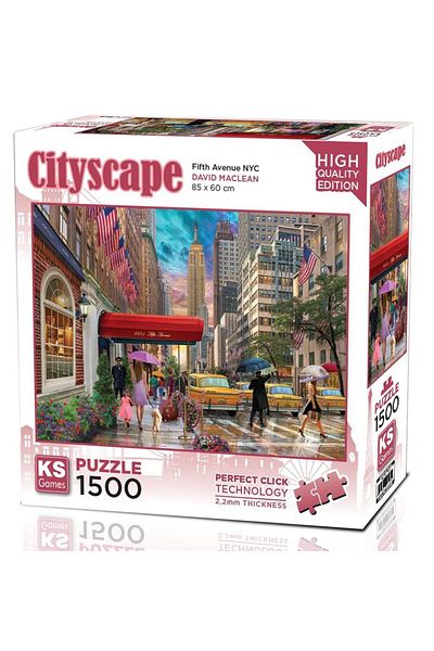 Ks Games 1500 Pieces New York 5. Avenue Puzzle - David Maclean