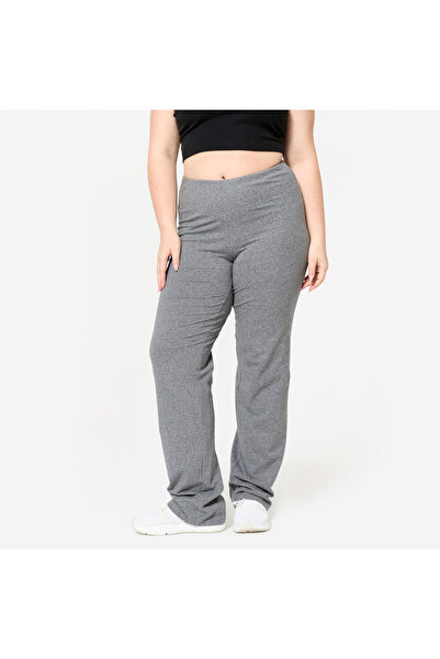 Decathlon Domyos Women's A-Line Cut Sports Leggings - Gray