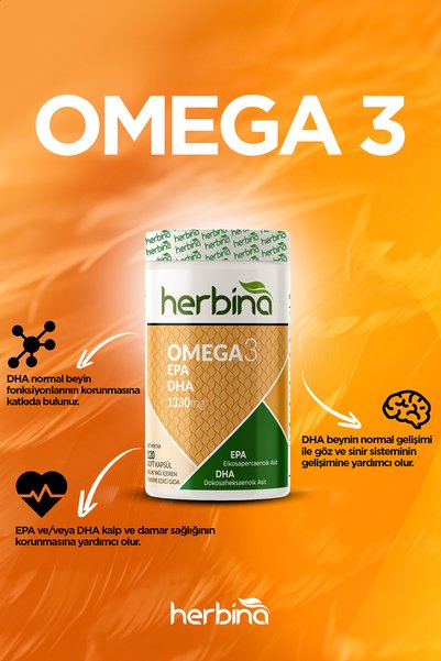 Herbina Omega 3 120 Softgel Fish Oil